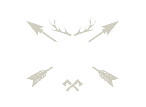 Stone Age Outdoors in La Crete Alberta - white logo transparent background